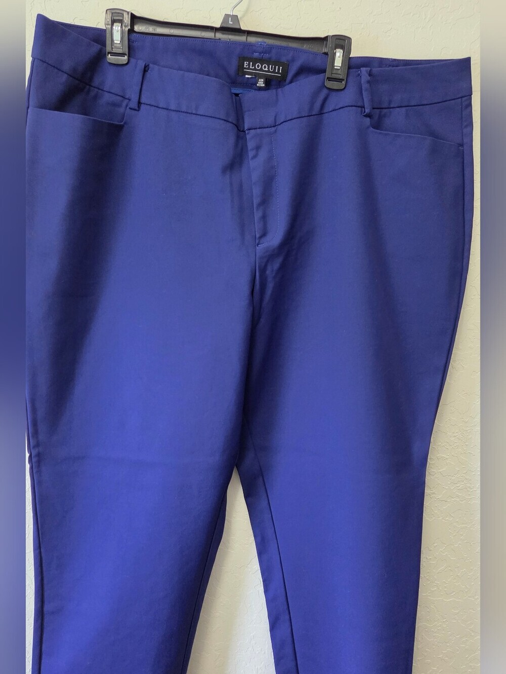 ELOQUII Kady Fit Double Weave Ankle Pants Cobalt Blue Plus Size 22 Career Office - Picture 5 of 14